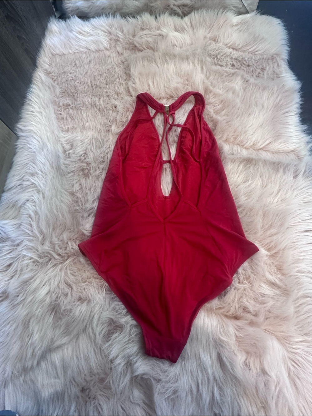 Jets by Jessika Allen red rosso one piece bathing suit 👙sz 10 - Picture 6 of 9